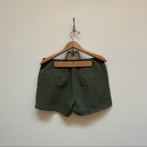 MADEWELL | Olive Green Linen Blend Shorts - Picture 2 of 3